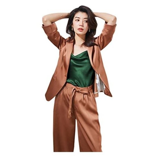 Women's Silk Tank Top Ladies V-Neck Camisole - Picture 5 of 9